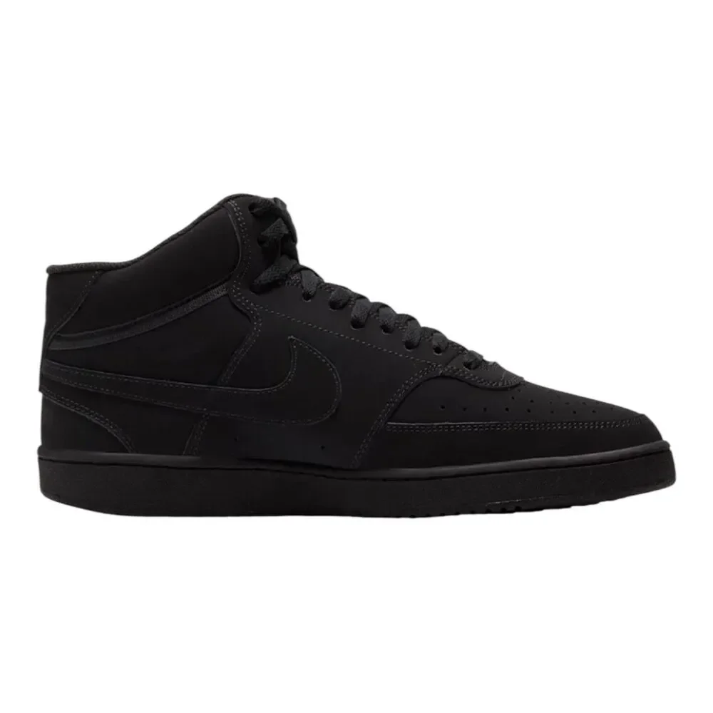 Nike Court Vision Mid Triple Black Sneaker Shoe CU6620-001 Suede Men’s 11.5, NEW